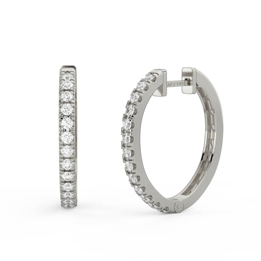 Diamond Hoop Earrings