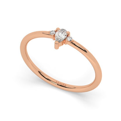 Pear Diamond Wedding Band