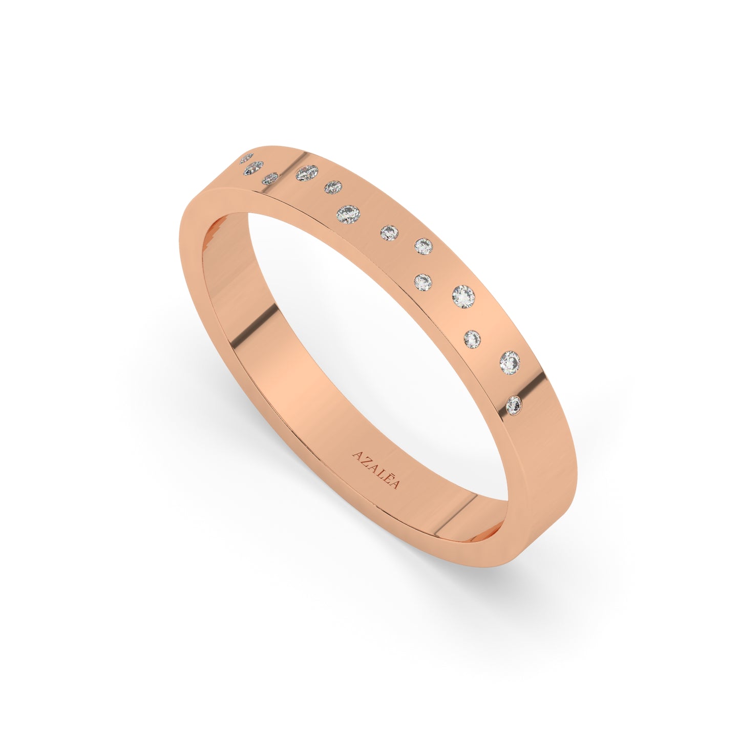 Flush Diamond Wedding Band