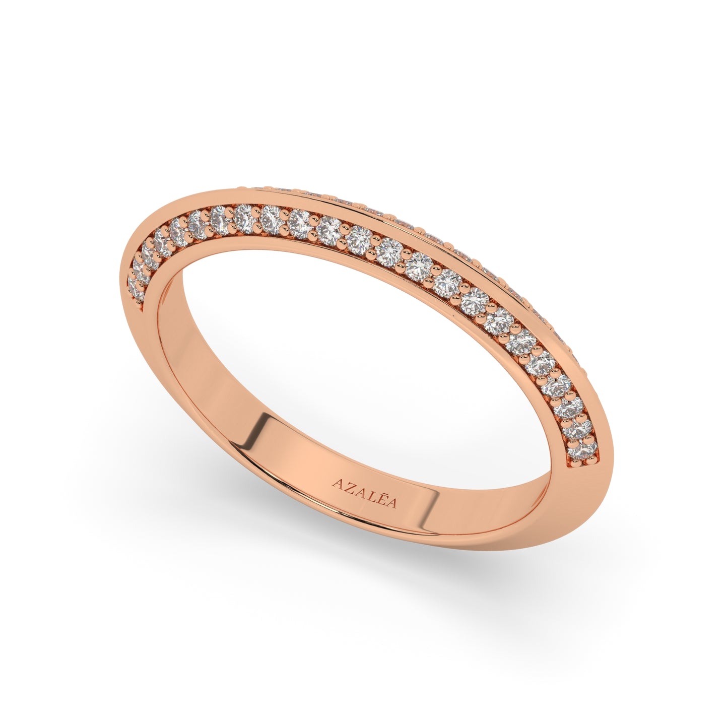 Prong Set Diamond Half Eternity Wedding Ring