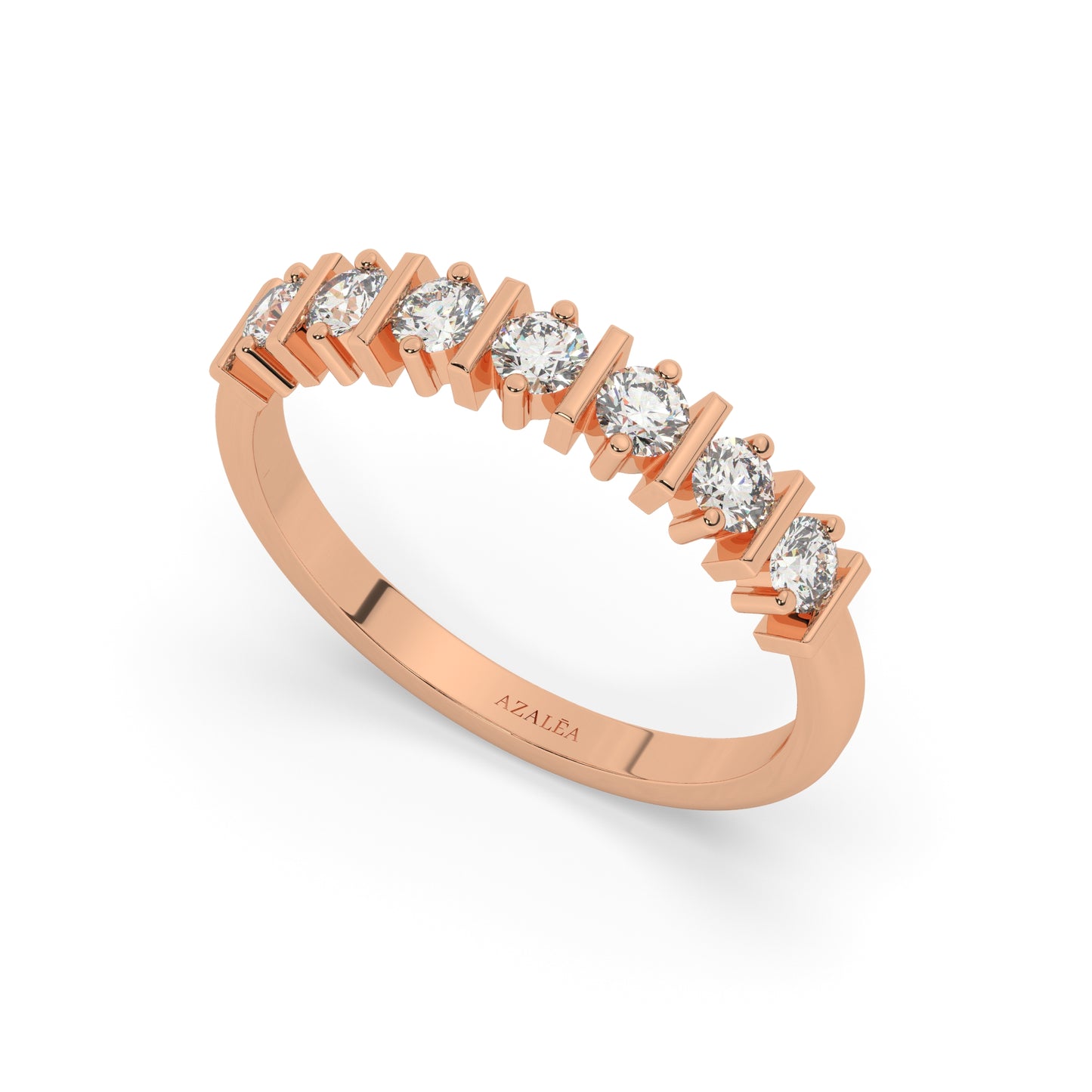 Half Eternity Diamond Wedding Band