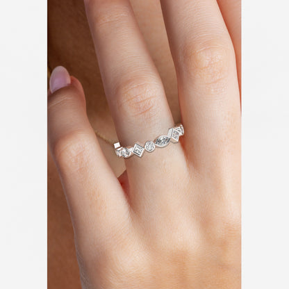 Princess Marquise and Round Diamond Eternity Band