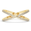 Gold Diamond Crisscross Ring