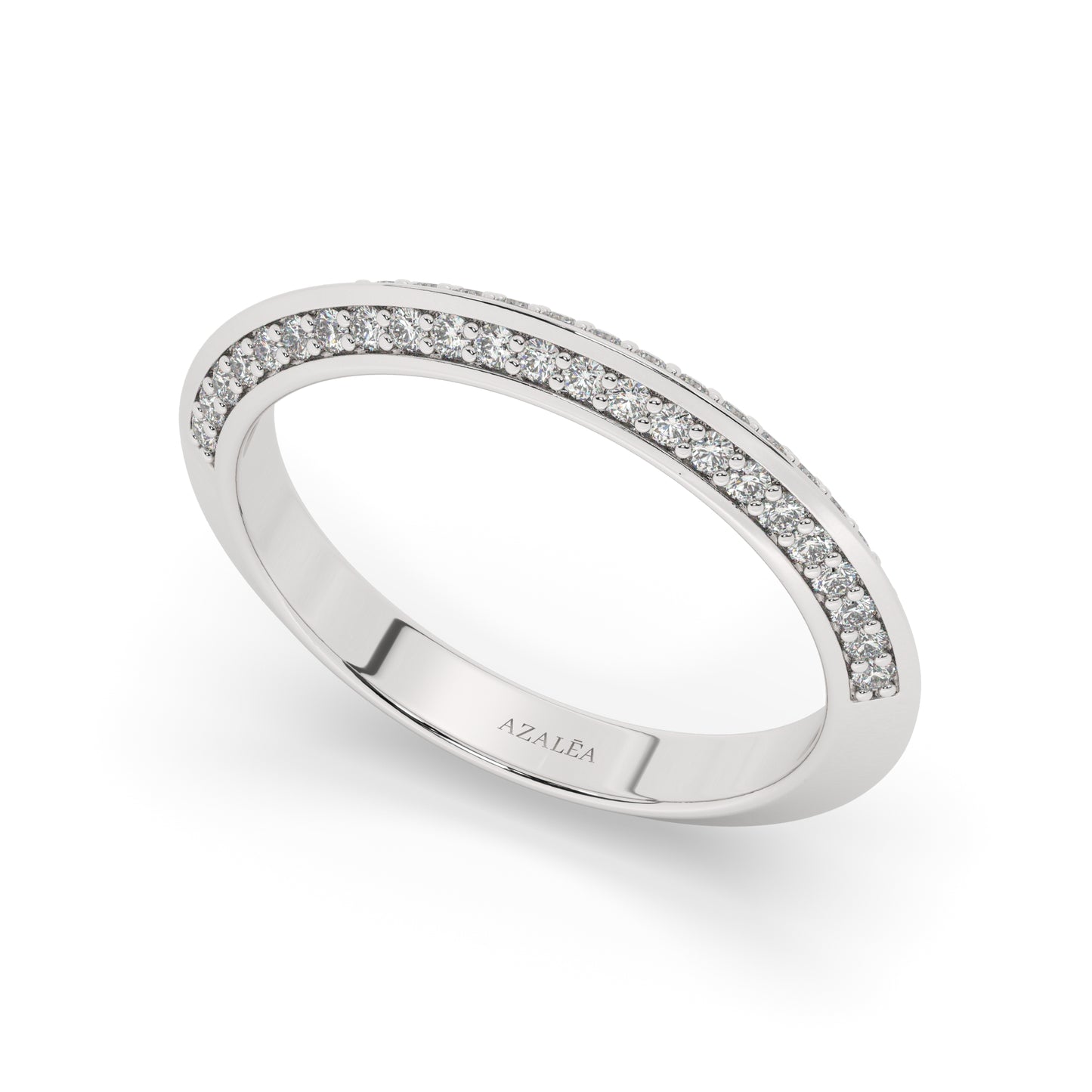 Prong Set Diamond Half Eternity Wedding Ring