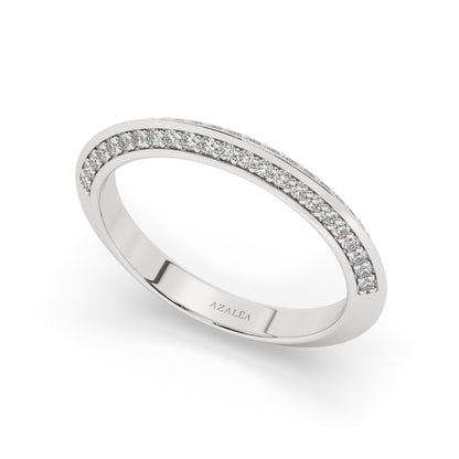 Prong Set Diamond Half Eternity Wedding Ring
