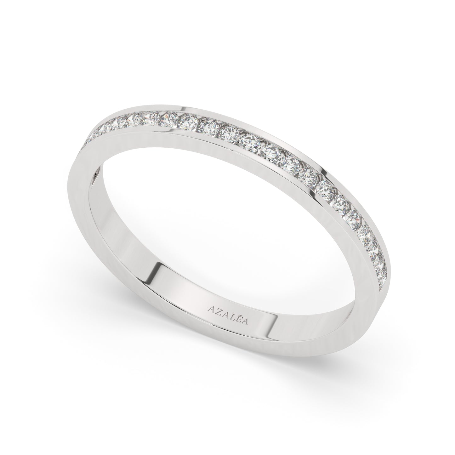 Half Eternity Channel Set Diamond Wedding Ring