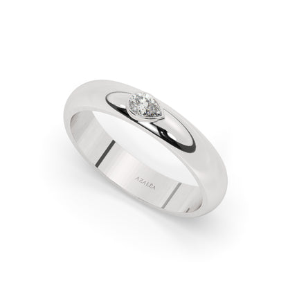 Pear Diamond Wedding Band