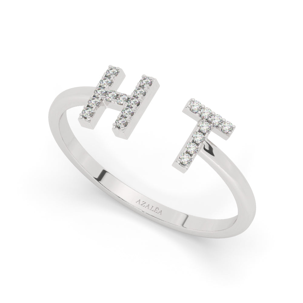 Diamond Initial Ring