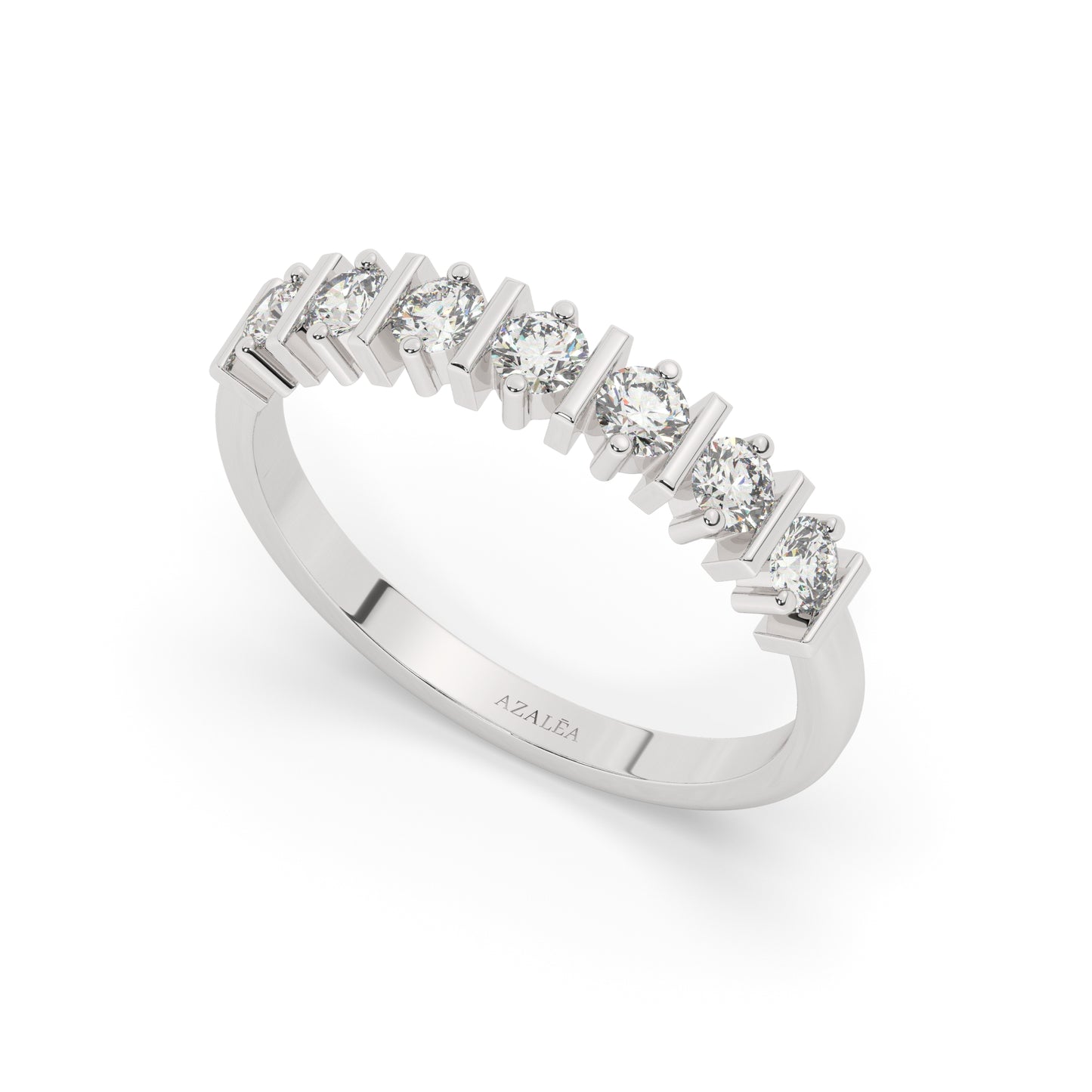 Half Eternity Diamond Wedding Band