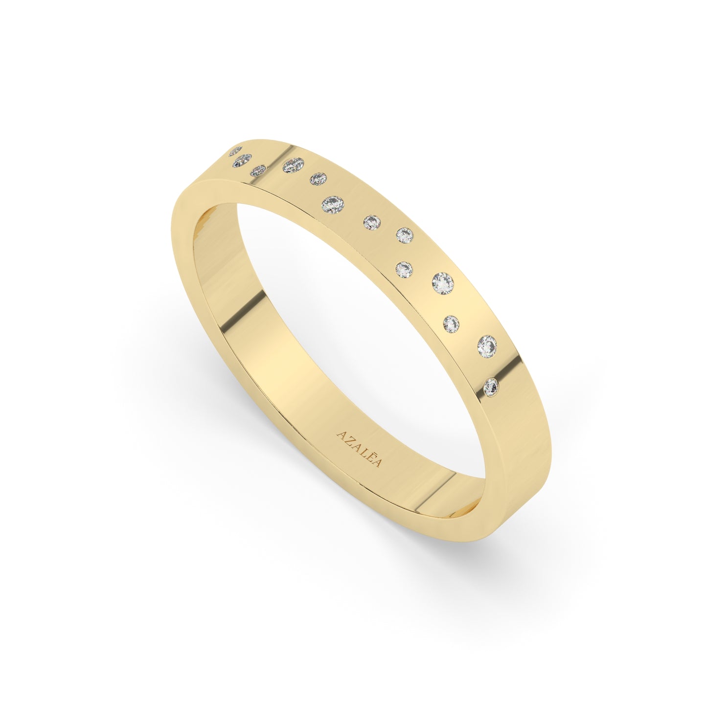 Flush Diamond Wedding Band