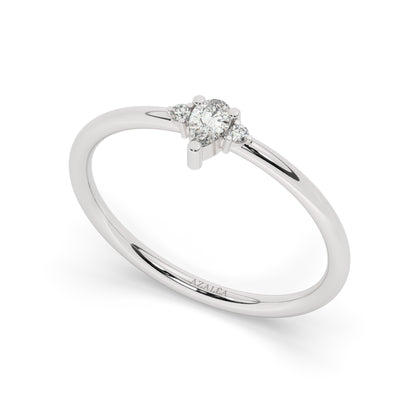Pear Diamond Wedding Band