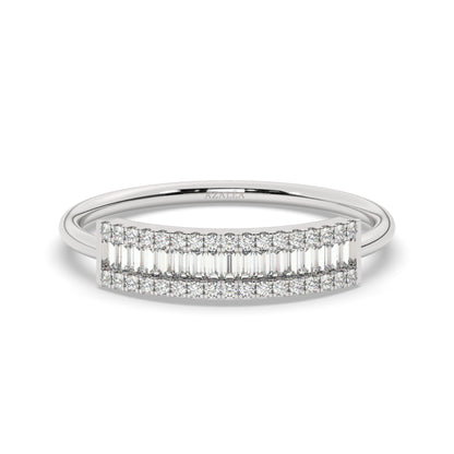 Vertical Diamond Wedding Ring