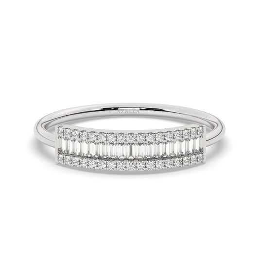 Vertical Diamond Wedding Ring