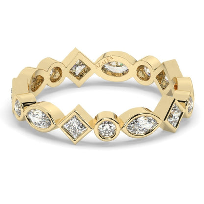 Princess Marquise and Round Diamond Eternity Band