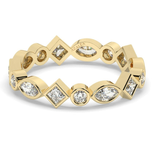Princess Marquise and Round Diamond Eternity Band