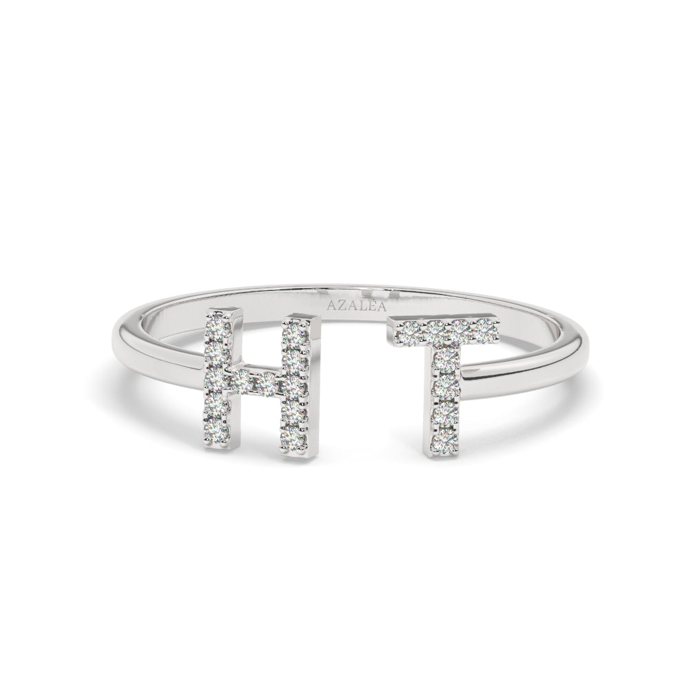 Diamond Initial Ring