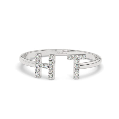 Diamond Initial Ring