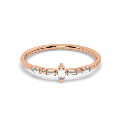 Gold Baguette Diamond Wedding Ring