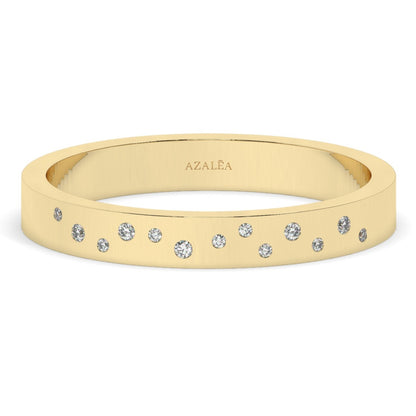 Flush Diamond Wedding Band