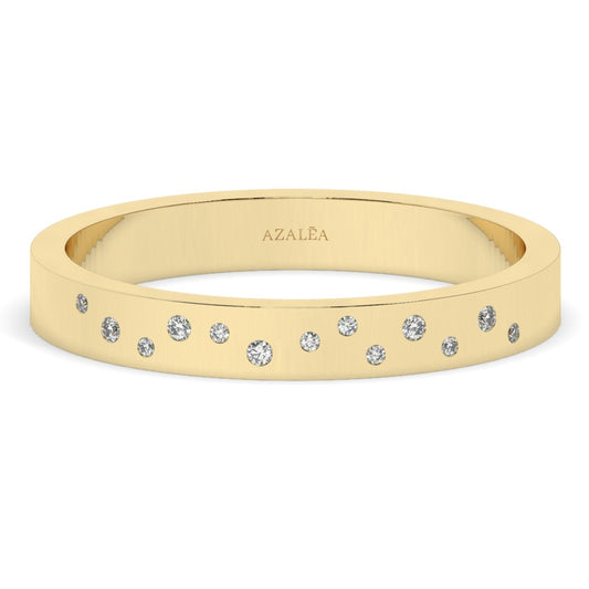 Flush Diamond Wedding Band