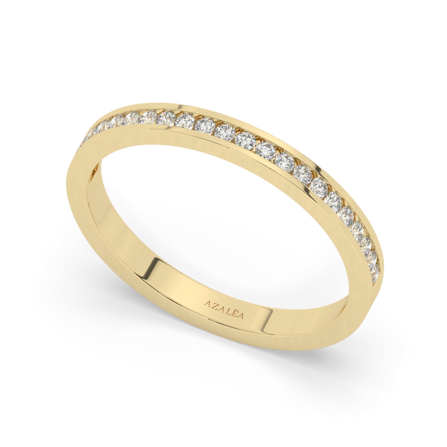 Half Eternity Channel Set Diamond Wedding Ring