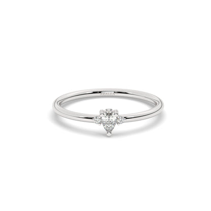 Pear Diamond Wedding Band