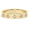 Gold Engraved Diamond Stacking Ring