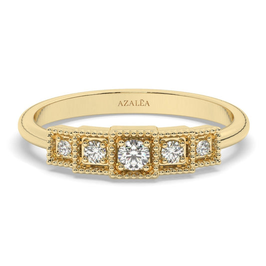 5 Diamond Stacking Ring