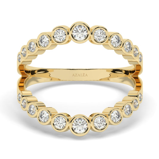 Double Ring Diamond Stacking Ring Band
