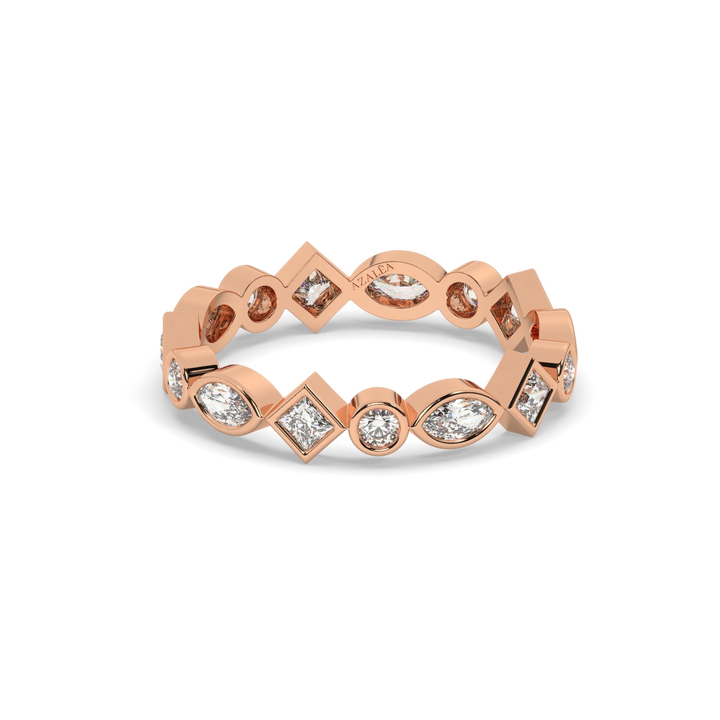 Princess Marquise and Round Diamond Eternity Band