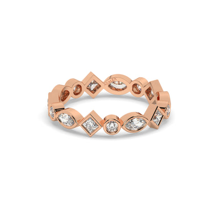 Princess Marquise and Round Diamond Eternity Band