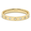 Engraved Star Accent Ring