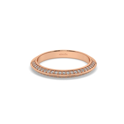Prong Set Diamond Half Eternity Wedding Ring