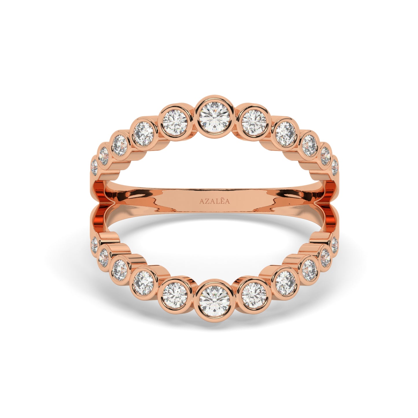 Double Ring Diamond Stacking Ring Band