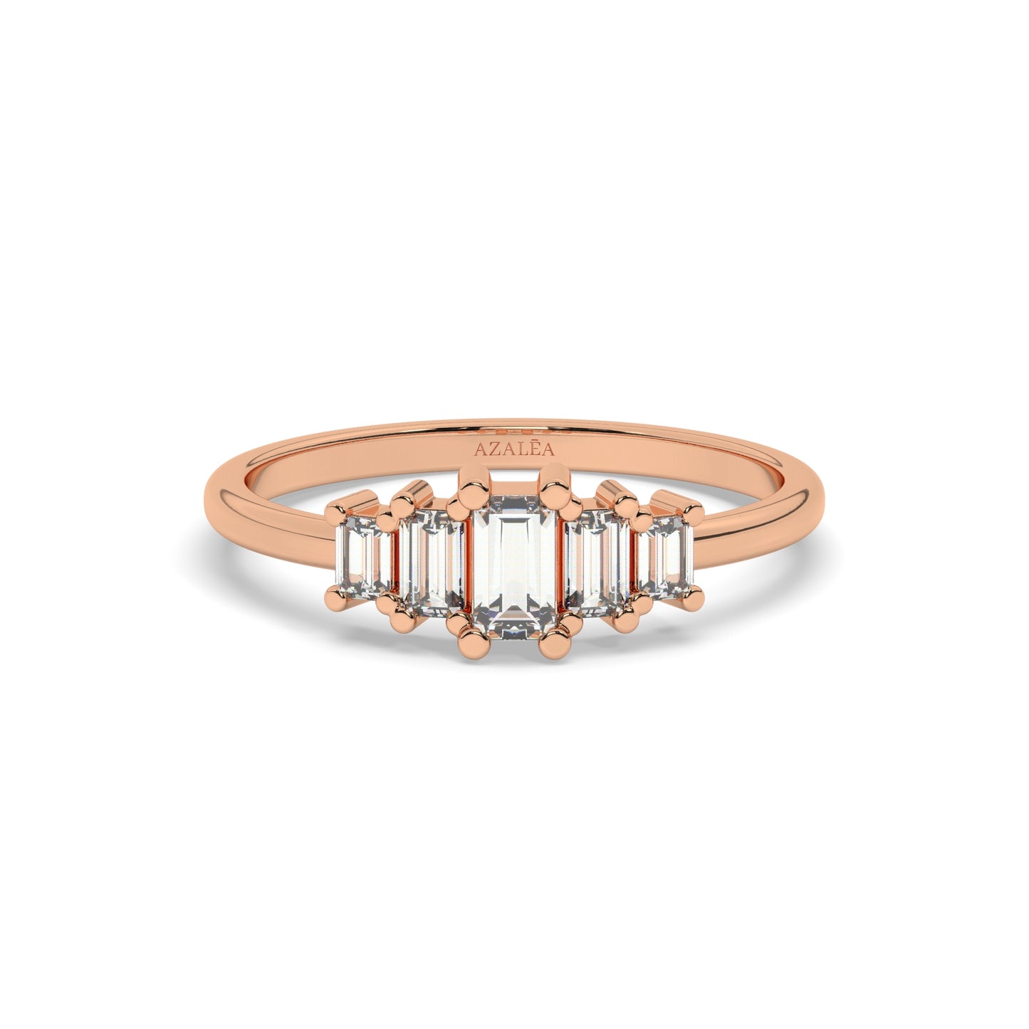 5 Baguette Diamond Wedding Band