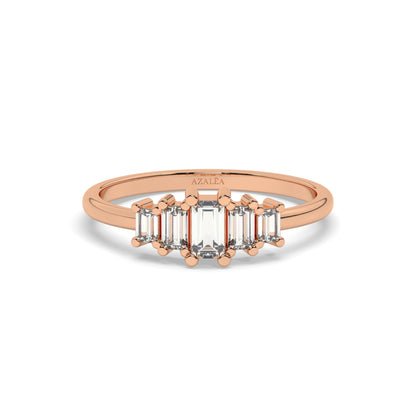 5 Baguette Diamond Wedding Band