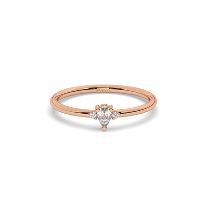 Pear Diamond Wedding Band