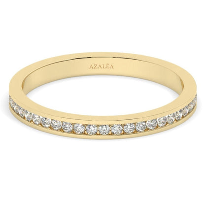 Half Eternity Channel Set Diamond Wedding Ring