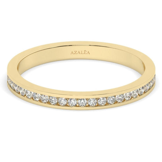 Half Eternity Channel Set Diamond Wedding Ring