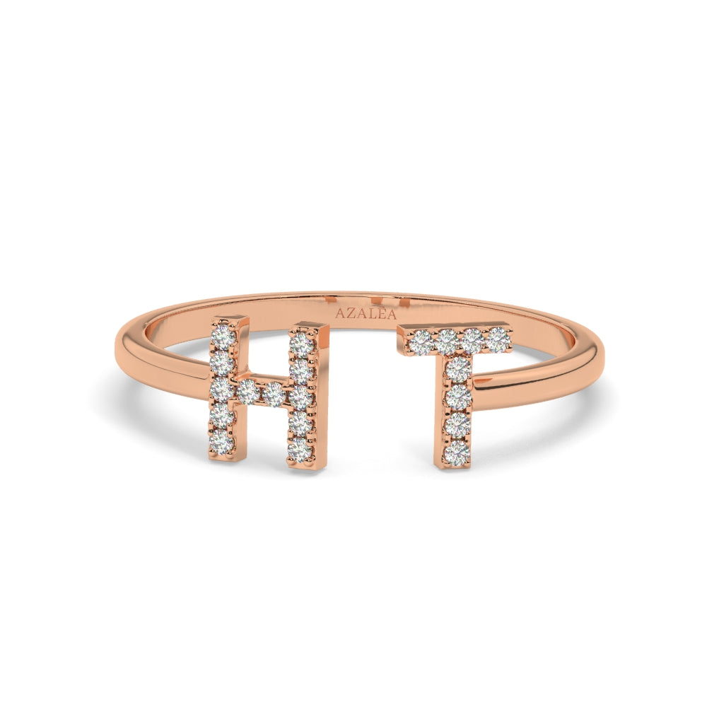 Diamond Initial Ring