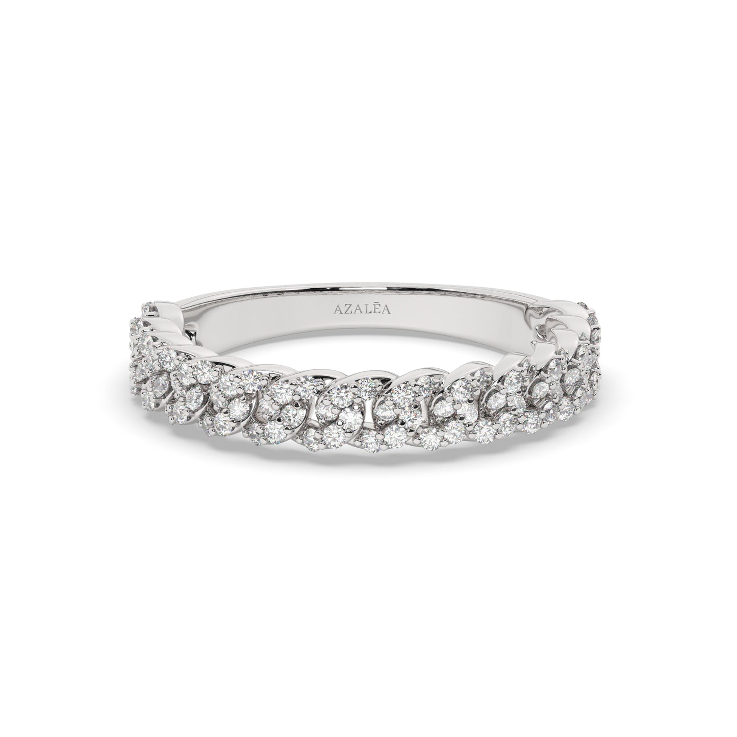 Gold Diamond Link Wedding Band