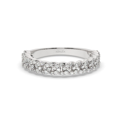 Gold Diamond Link Wedding Band