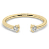 Round Diamond Cuff Stacking Ring