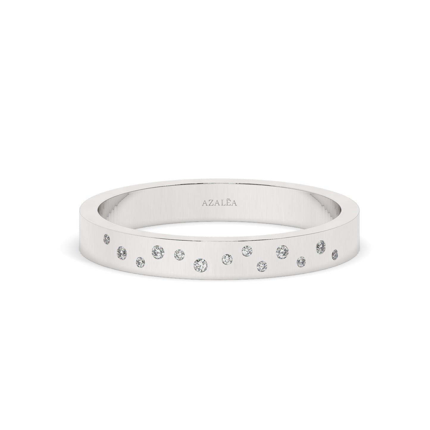 Flush Diamond Wedding Band
