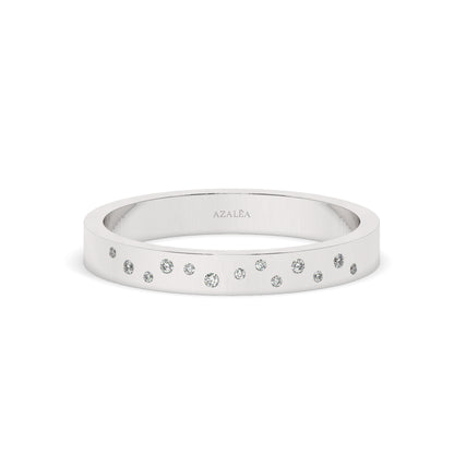 Flush Diamond Wedding Band