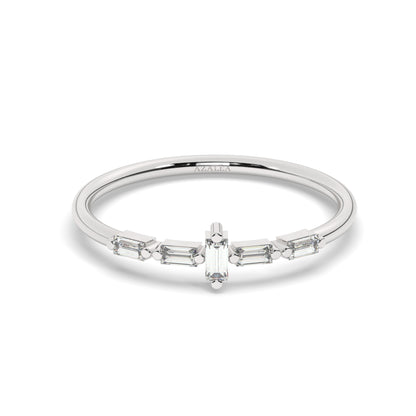 Gold Baguette Diamond Wedding Ring