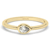 Gold Pear Diamond Wedding Band