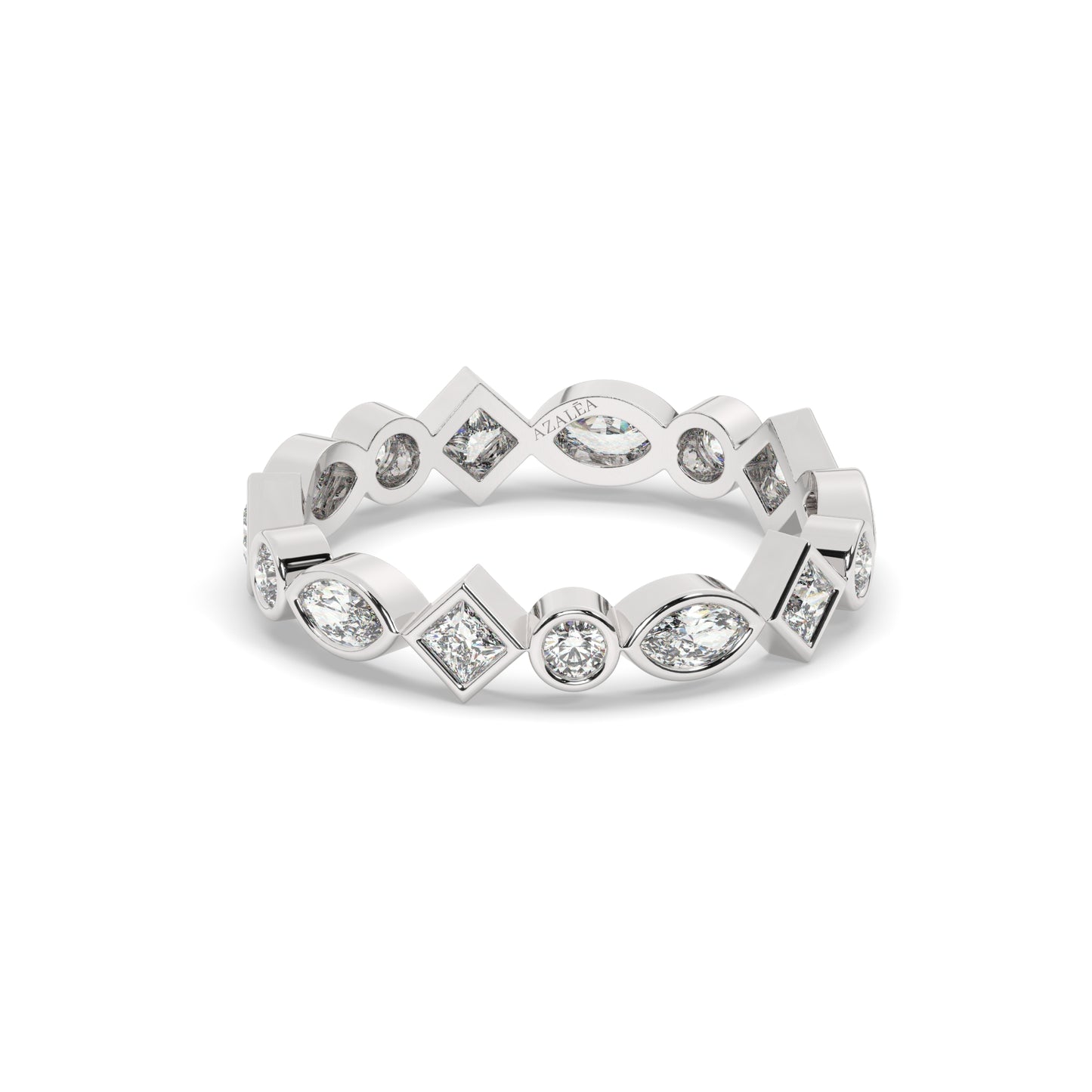 Princess Marquise and Round Diamond Eternity Band