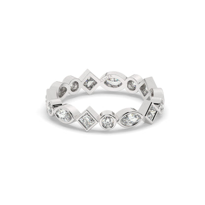 Princess Marquise and Round Diamond Eternity Band