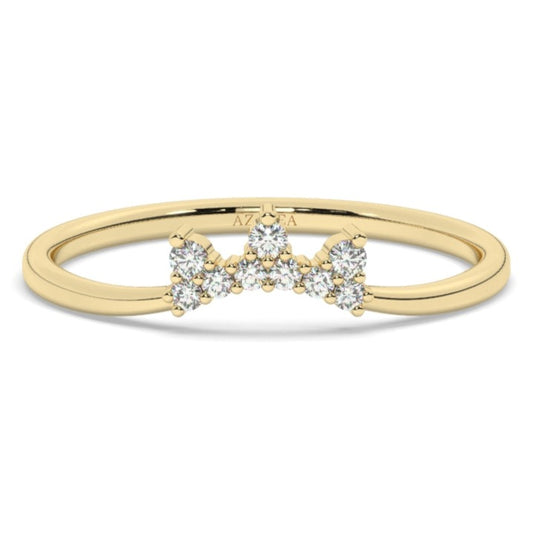 Crown Diamond Wedding Band